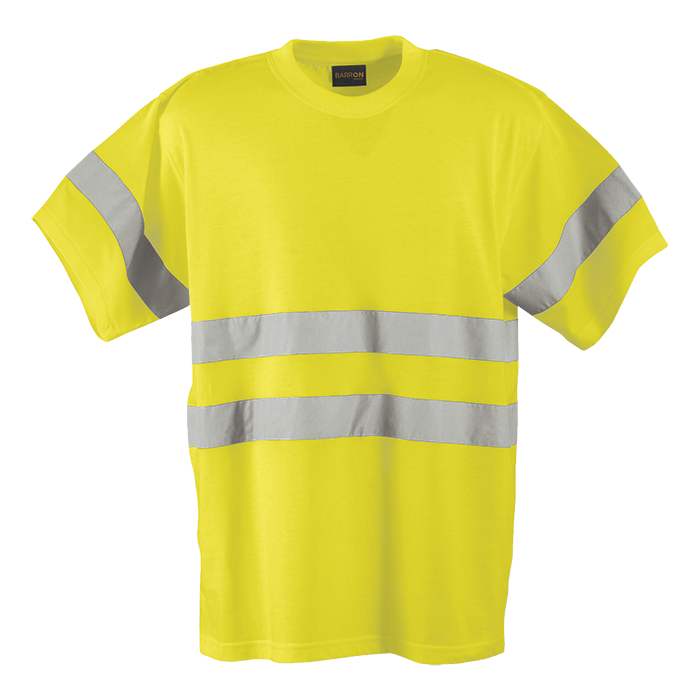 150g Poly Cotton Safety T-Shirt with tape Yellow / SML / Regular - High Visibility