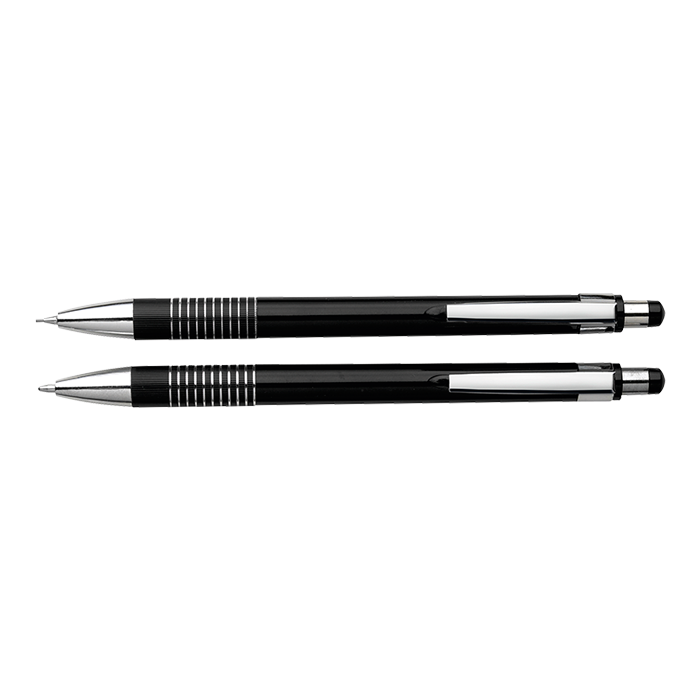 Matching Ballpoint Pen and Clutch Pencil Set in Translucent