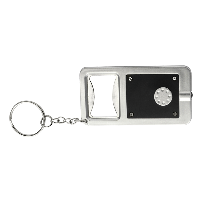 Keychain with Bottle Opener and LED Light