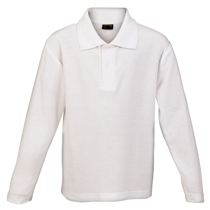 175g Pique Knit Long Sleeve Golfer Kiddies