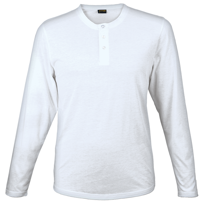 145g Henley Long Sleeve T-Shirt Mens