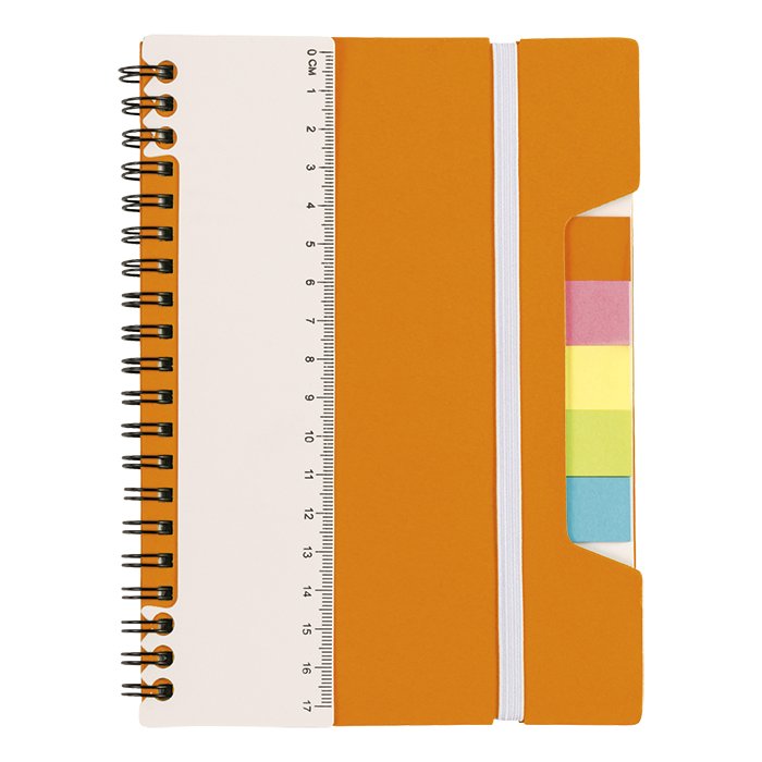 A5 Notebook With Sticky Notes And Ruler