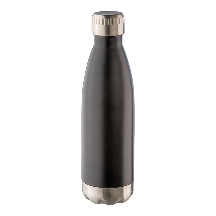 500ml Double Wall Vacuum Flask Bottle Black - Drinkware