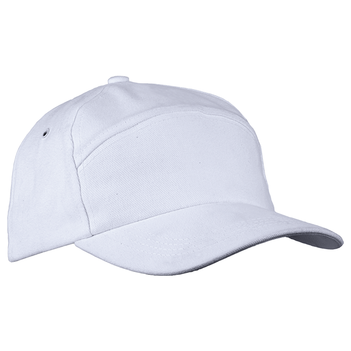 6 Panel Carbon Cap  White / STD / Regular - Caps