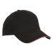 6 Panel Sandwich Peak Cap Black/Red / STD / Regular - Caps