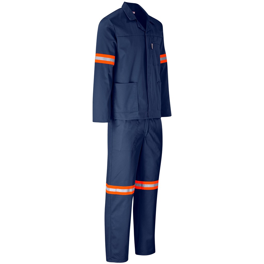 Trade Polycotton Conti - Suit Reflective Arms, Legs & Back - Orange Tape