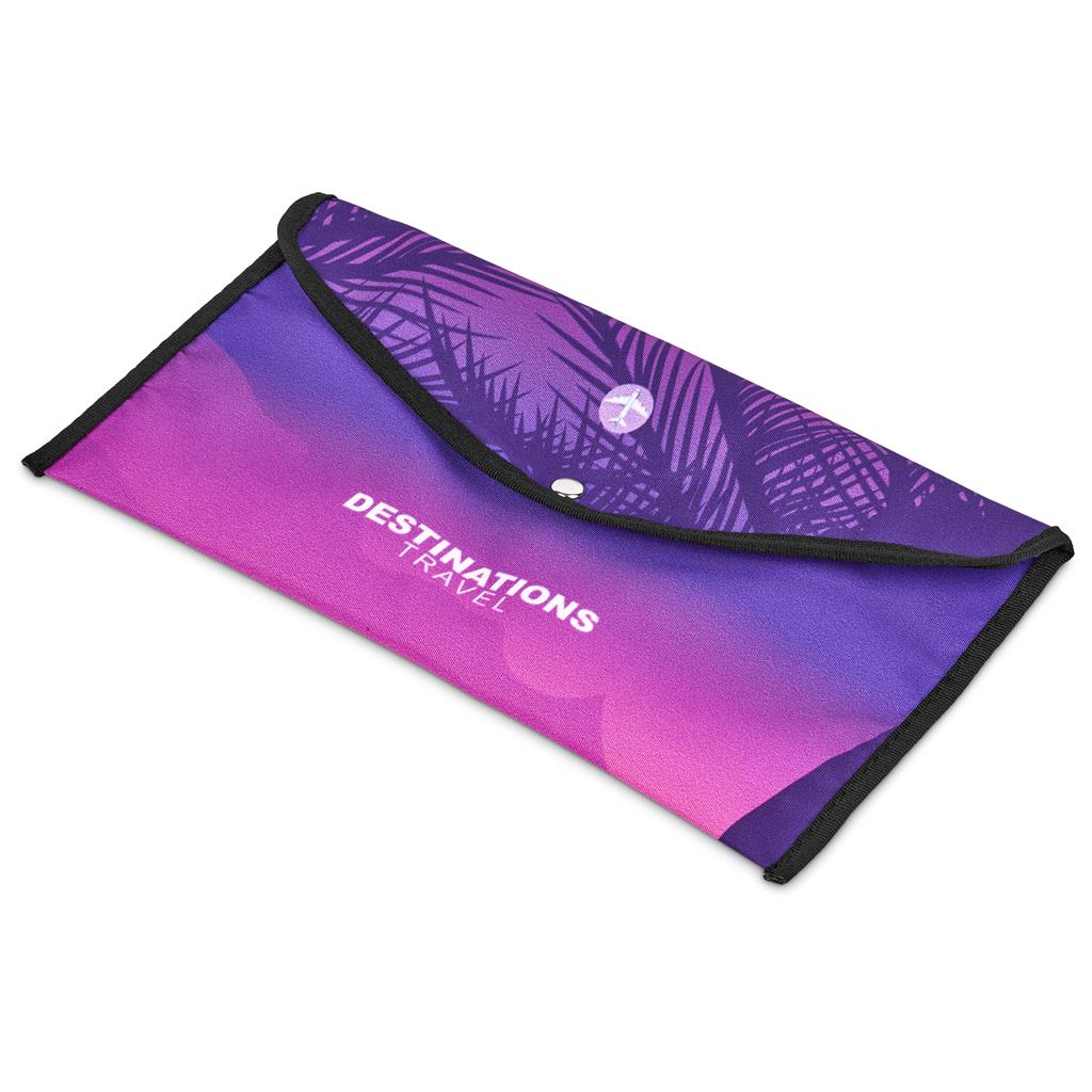 Pre-Production Sample Custom Flitz Polyester Travel Wallet