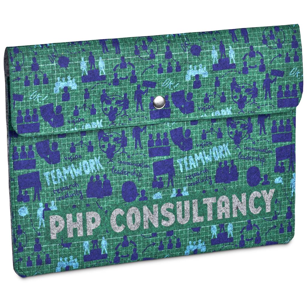 Pre-Printed Sample Custom Revo RPET Felt Document Holder