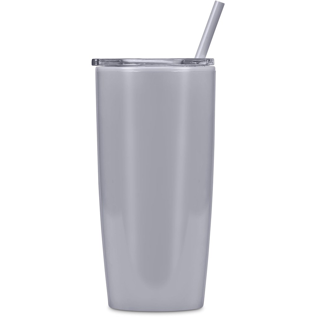 Daytona Plastic 2-in-1 Double-Wall Tumbler & Straw - 600ml