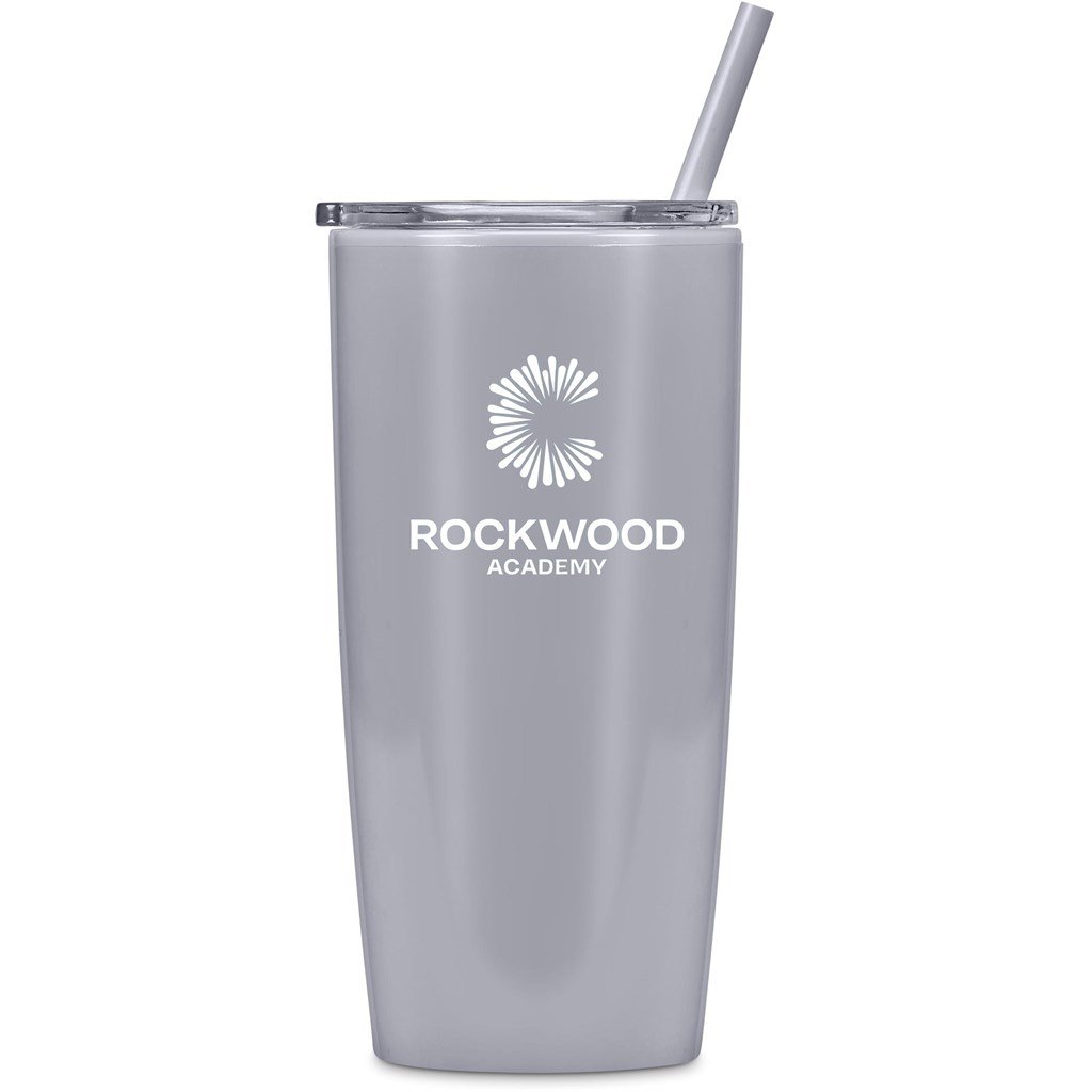 Daytona Plastic 2-in-1 Double-Wall Tumbler & Straw - 600ml