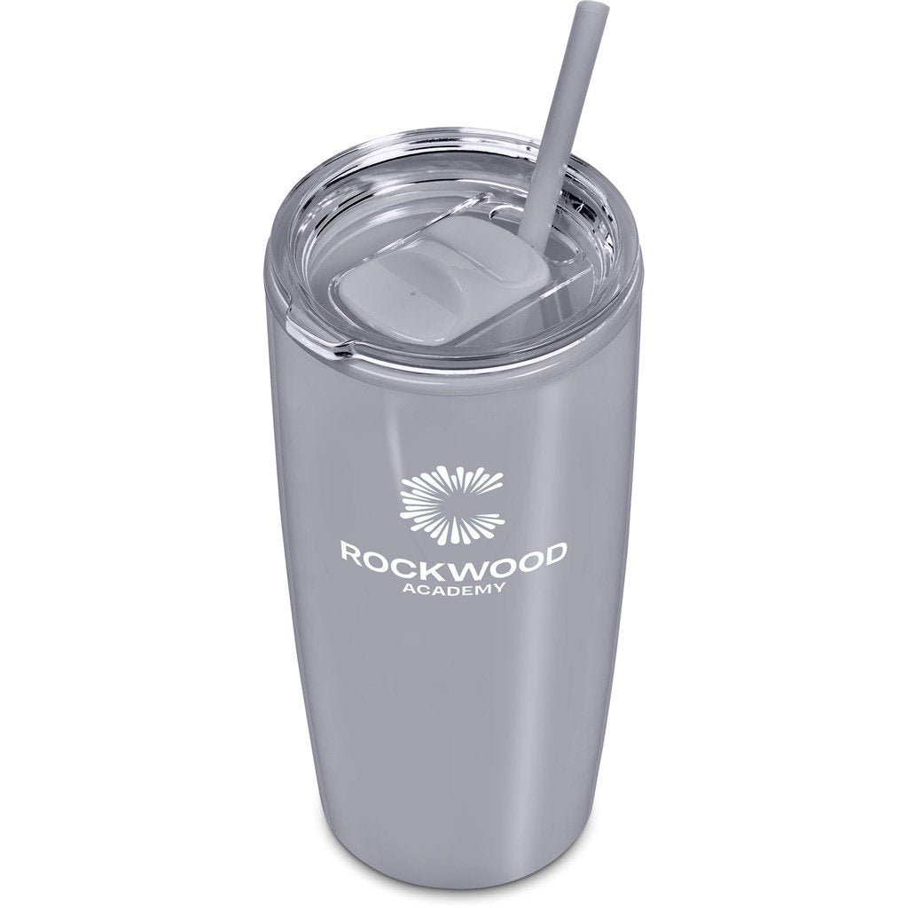 Daytona Plastic 2-in-1 Double-Wall Tumbler & Straw - 600ml