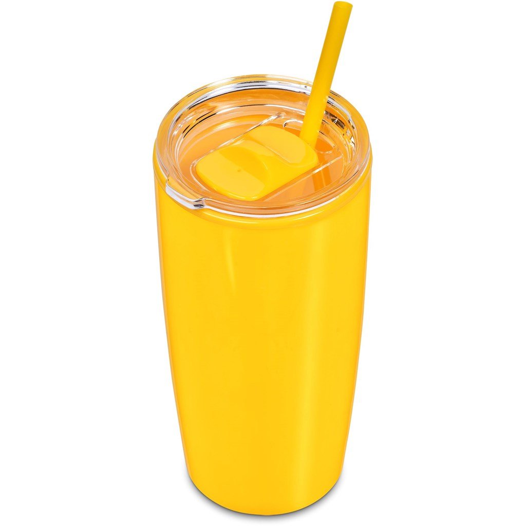 Daytona Plastic 2-in-1 Double-Wall Tumbler & Straw - 600ml