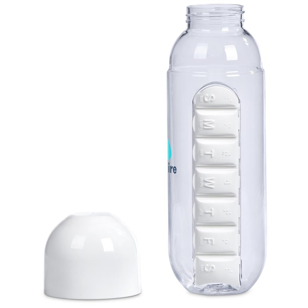 Vita-Stream Pill Box Plastic Water Bottle - 600ml