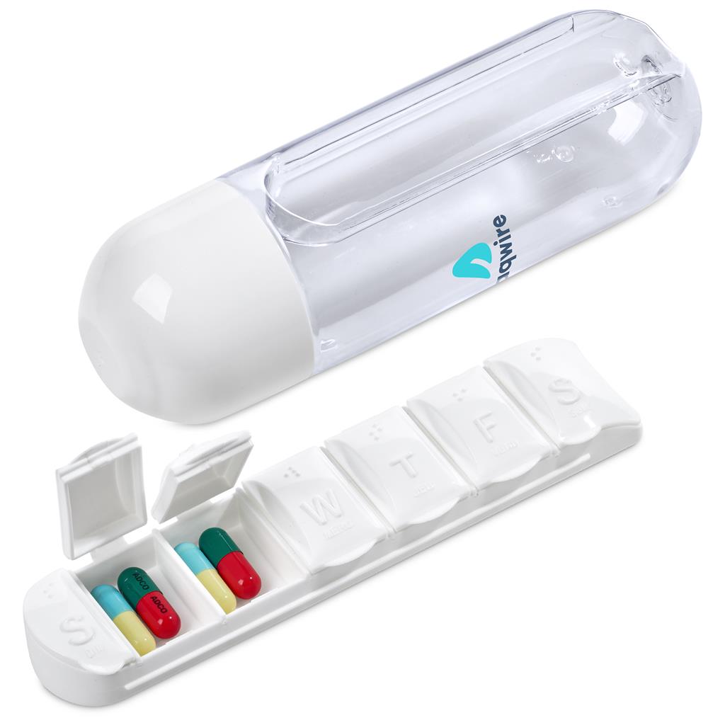 Vita-Stream Pill Box Plastic Water Bottle - 600ml