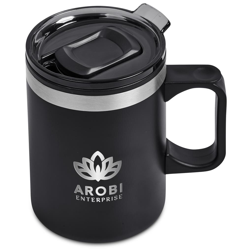 Angelo Stainless Steel & Plastic Double-Wall Mug – 360ml