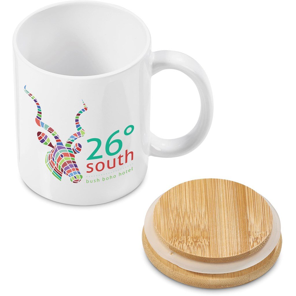 Sozo Bamboo & Ceramic Sublimation Coffee Mug - 330ml