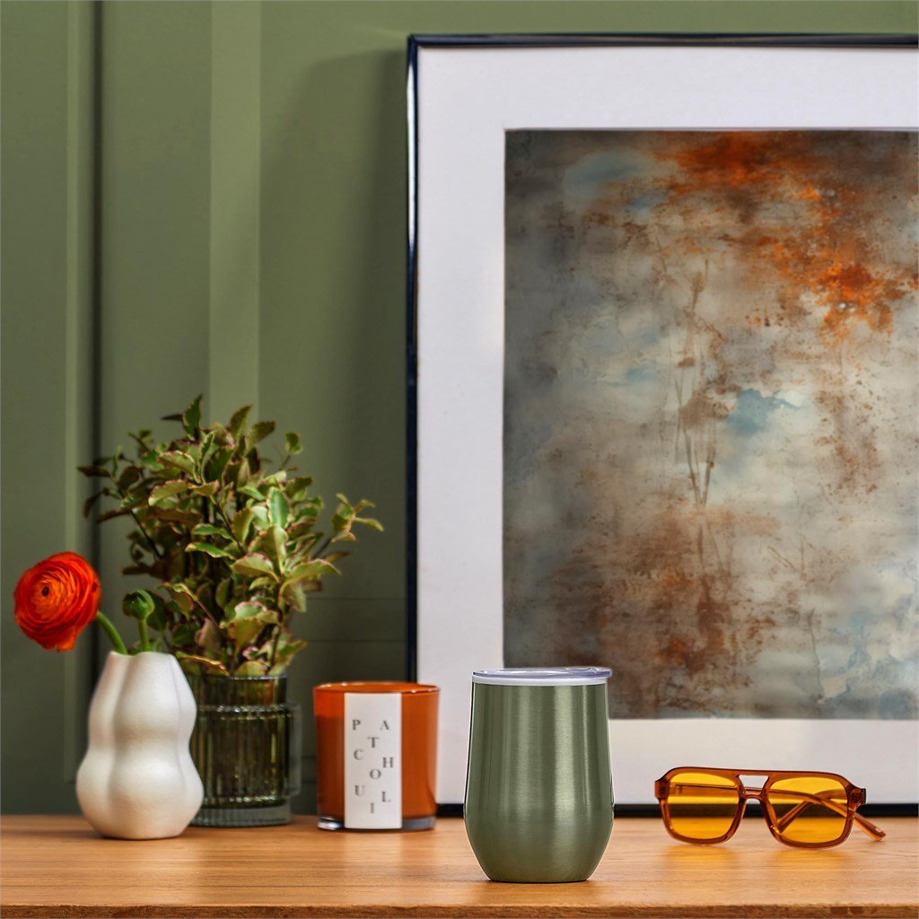 Vogue Madison Stainless Steel & Plastic Double-Wall Tumbler - 350ml