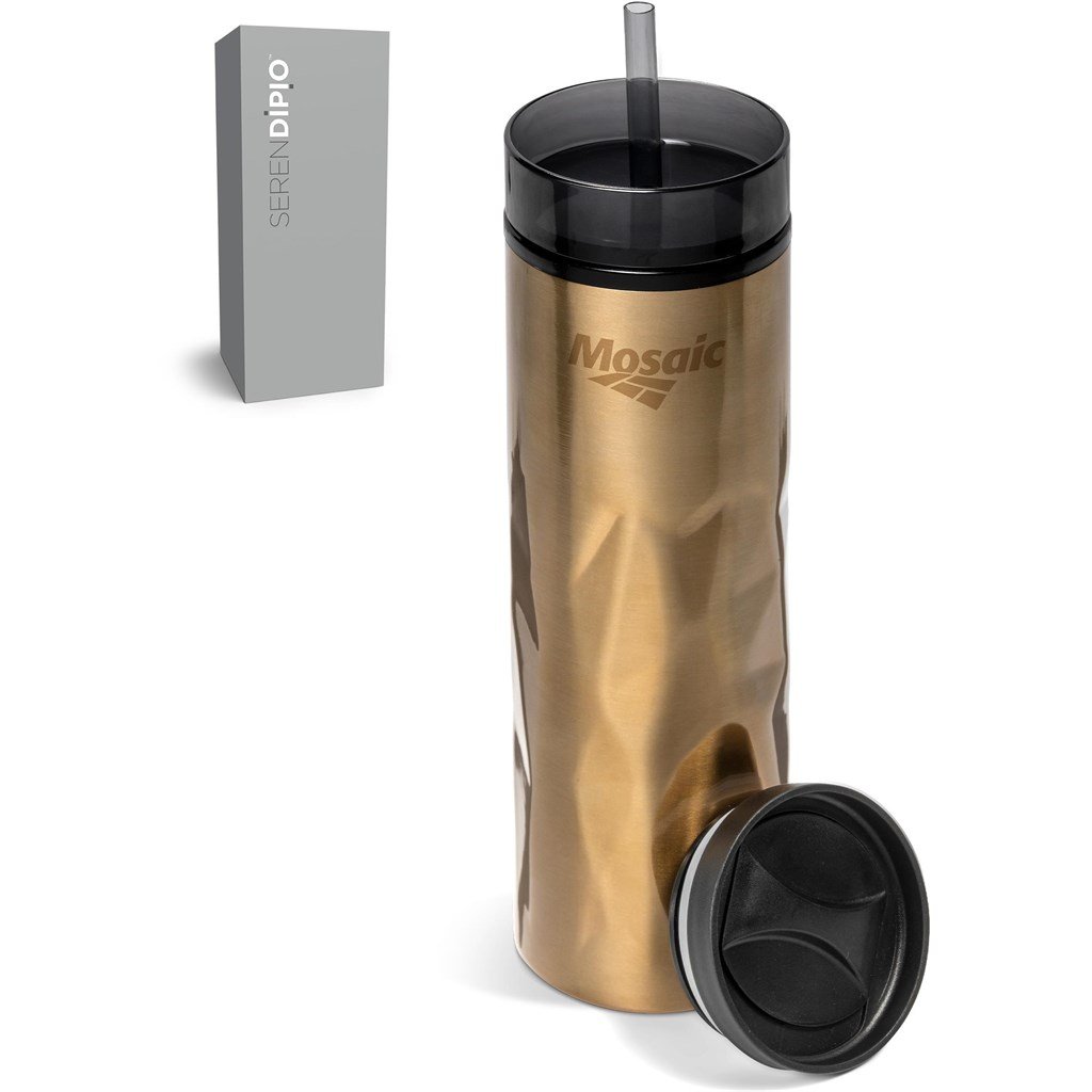 Serendipio Fire & Ice Stainless Steel & Plastic 2-In-1 Tumbler - 435ml - Silver