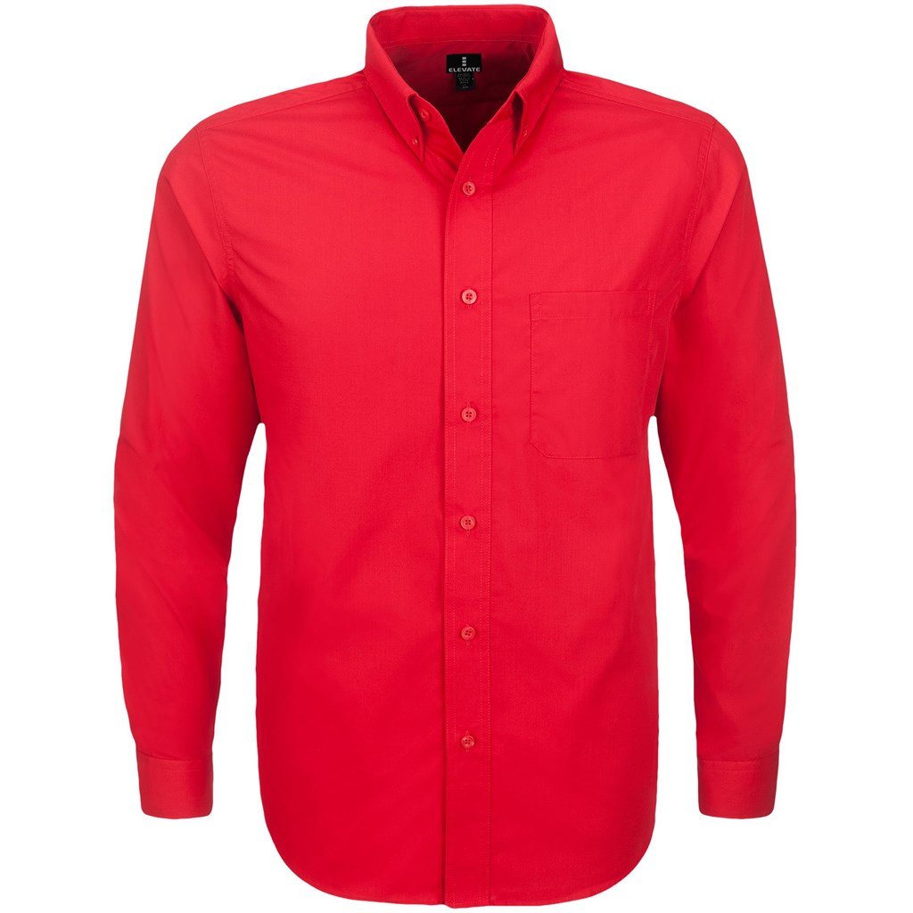 Mens Long Sleeve Preston Shirt  - Red