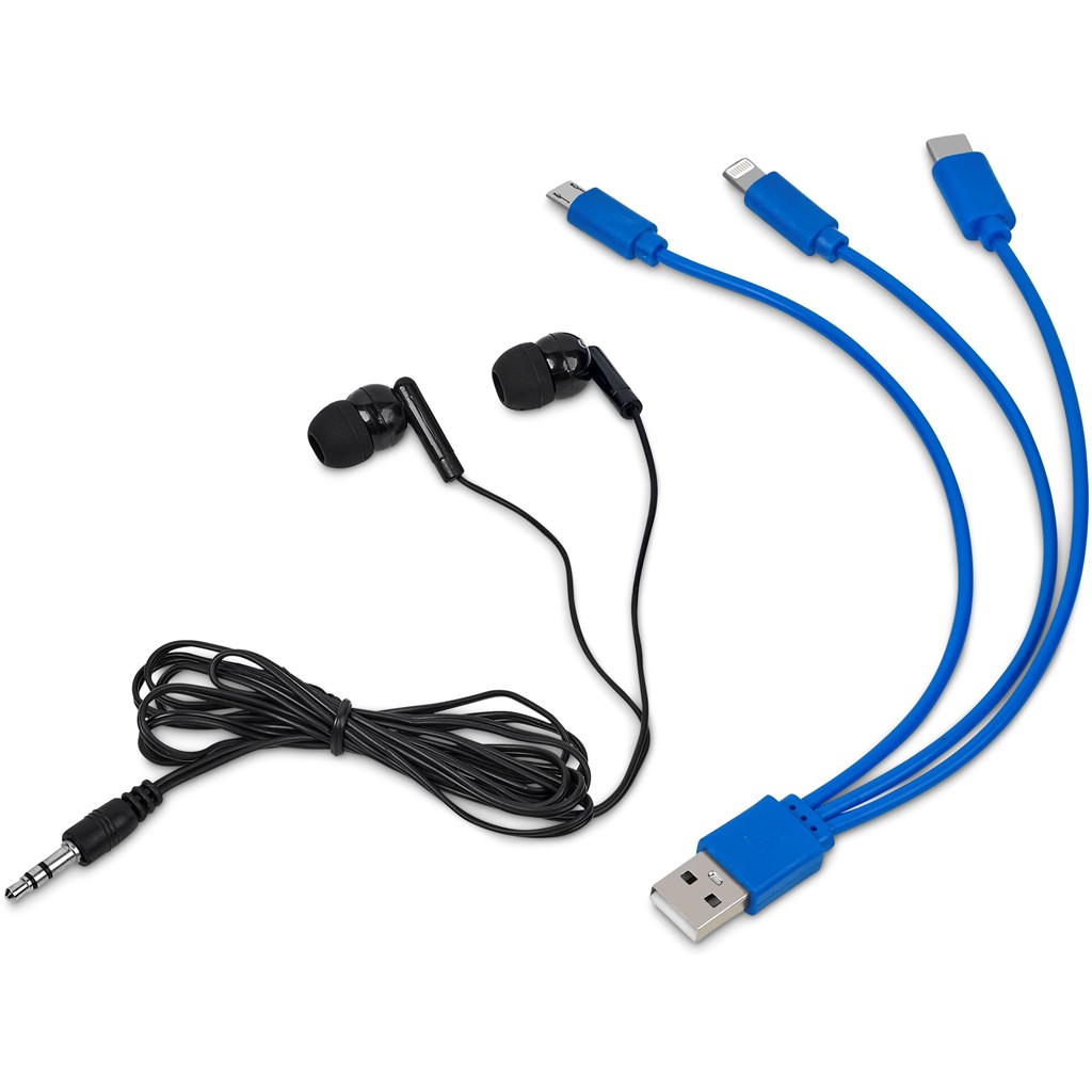 Zenia Earbuds & Tri-Cable Set
