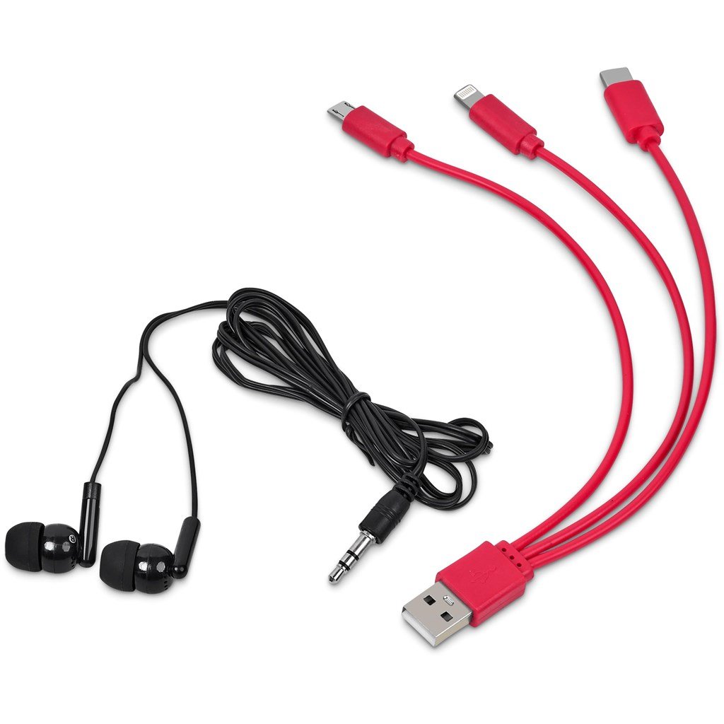 Zenia Earbuds & Tri-Cable Set