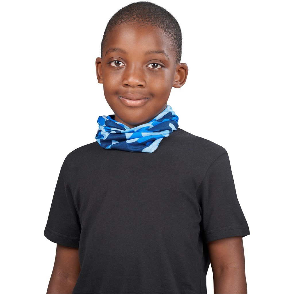 Kids Camo Flexi Tubular Bandana - Orange