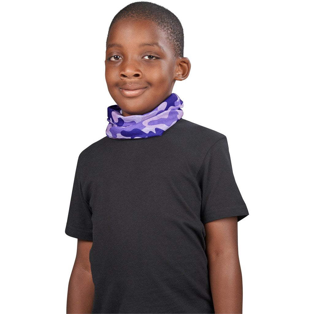Kids Camo Flexi Tubular Bandana - Orange