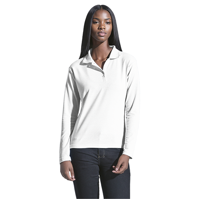 Ladies 175g Pique Knit Long Sleeve Golfer