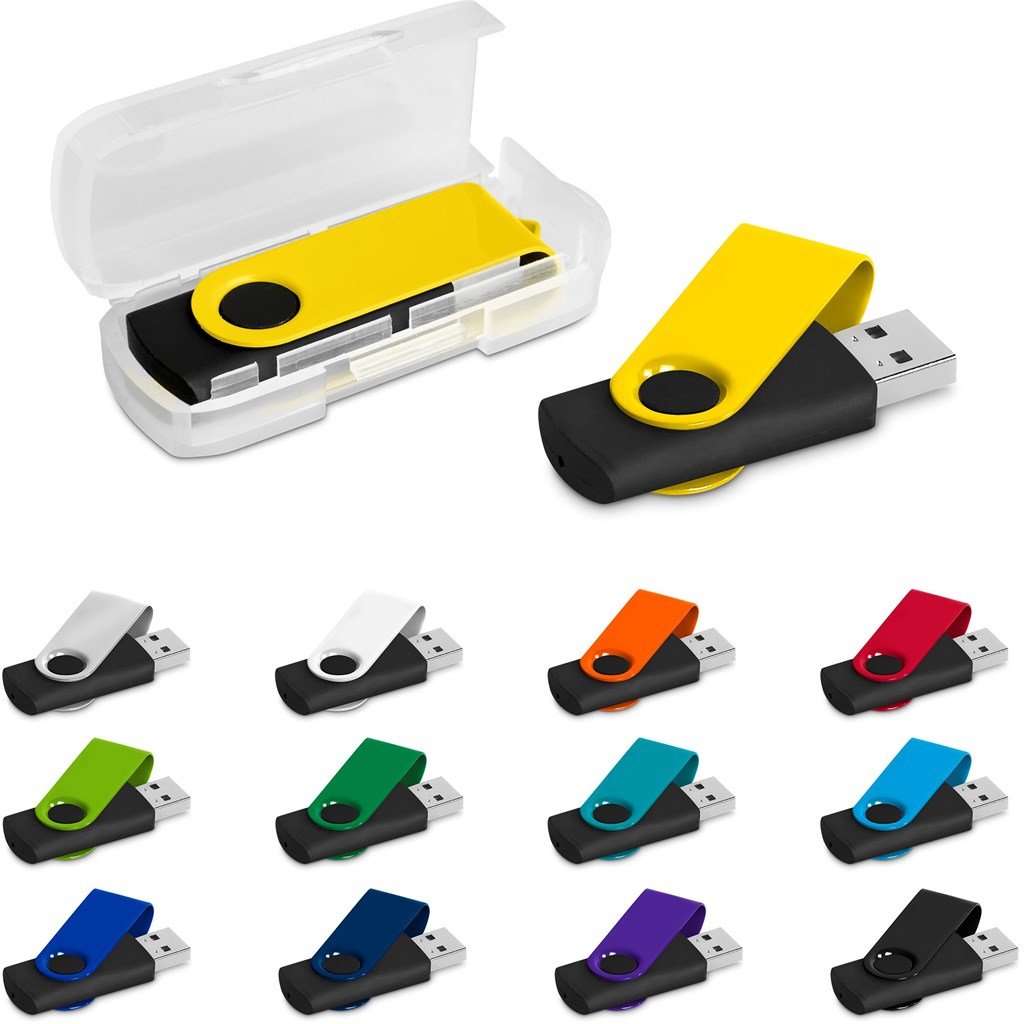 Axis Gyro Black Flash Drive - 8GB