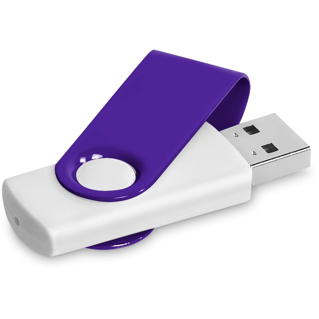 Axis Gyro White Flash Drive - 8GB