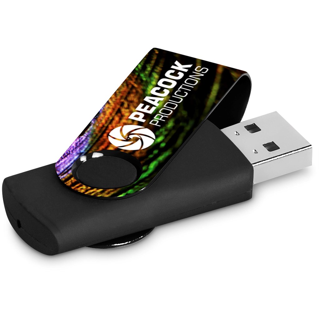 Axis Gyro Black Flash Drive - 16GB