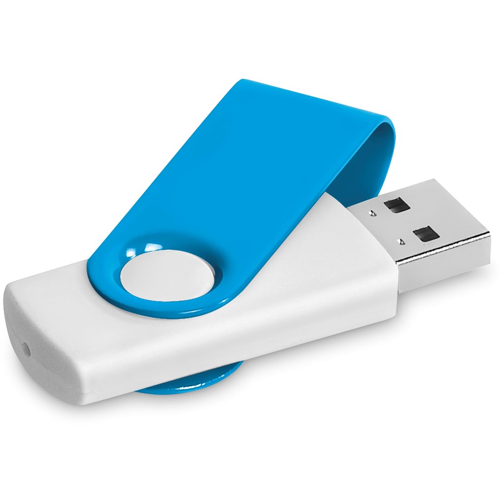 Axis Gyro White Flash Drive - 16GB
