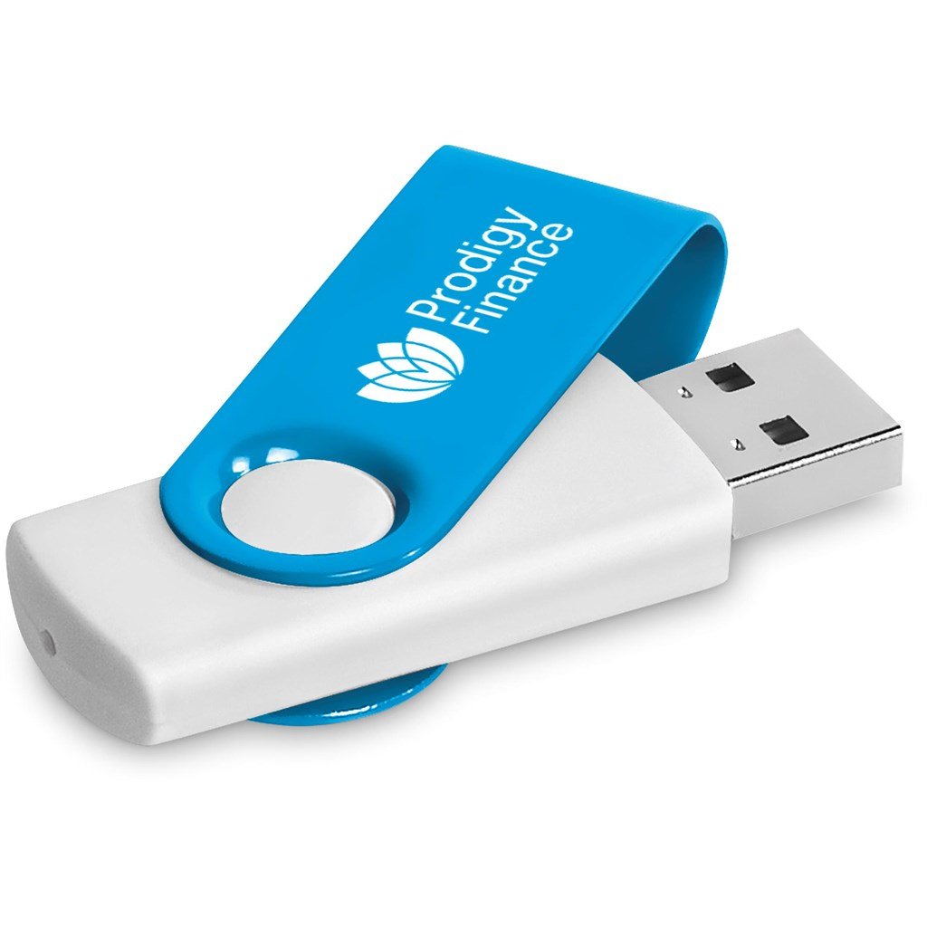 Axis Gyro White Flash Drive - 16GB
