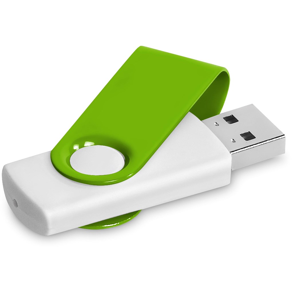 Axis Gyro White Flash Drive - 16GB