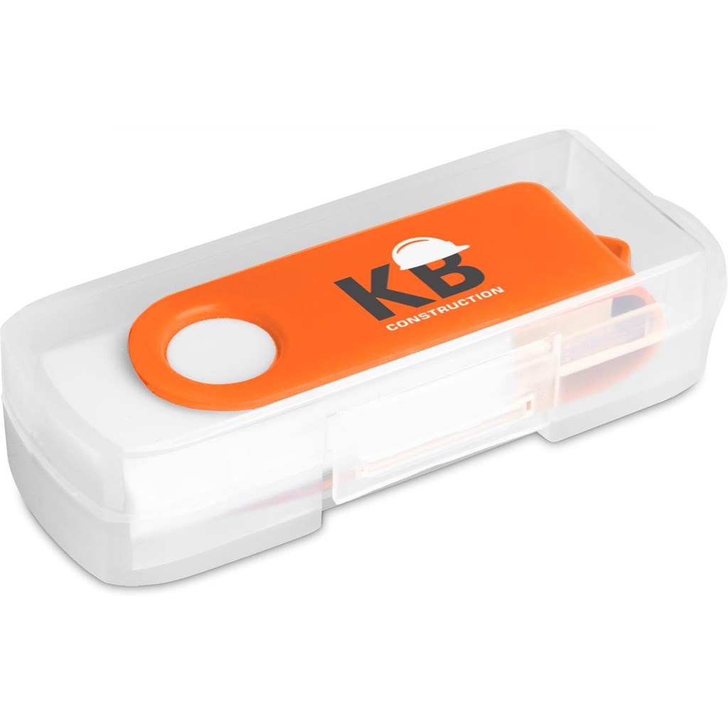 Axis Gyro White Flash Drive - 16GB