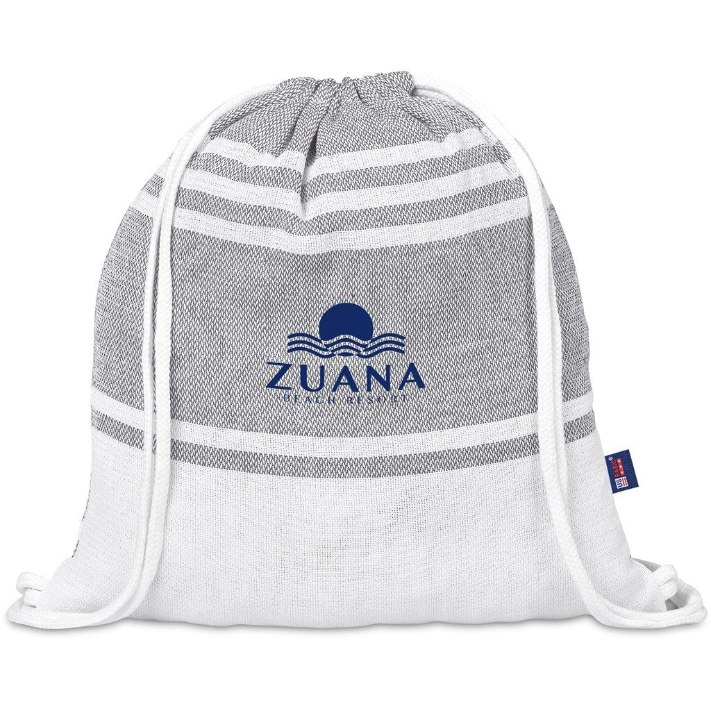 Santa Cruz Cotton-Rich Beach Towel & Drawstring Bag