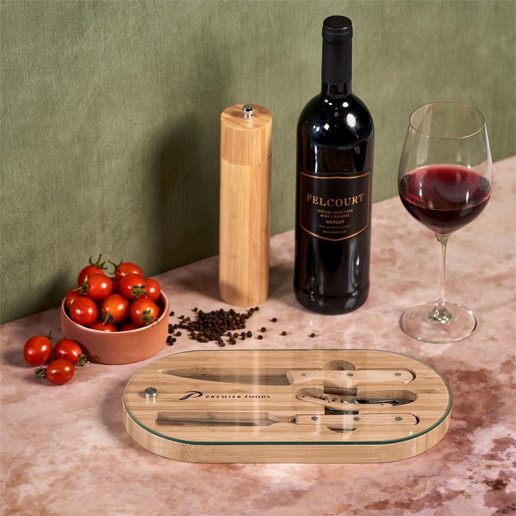 Suraisu Bamboo Food & Wine Set