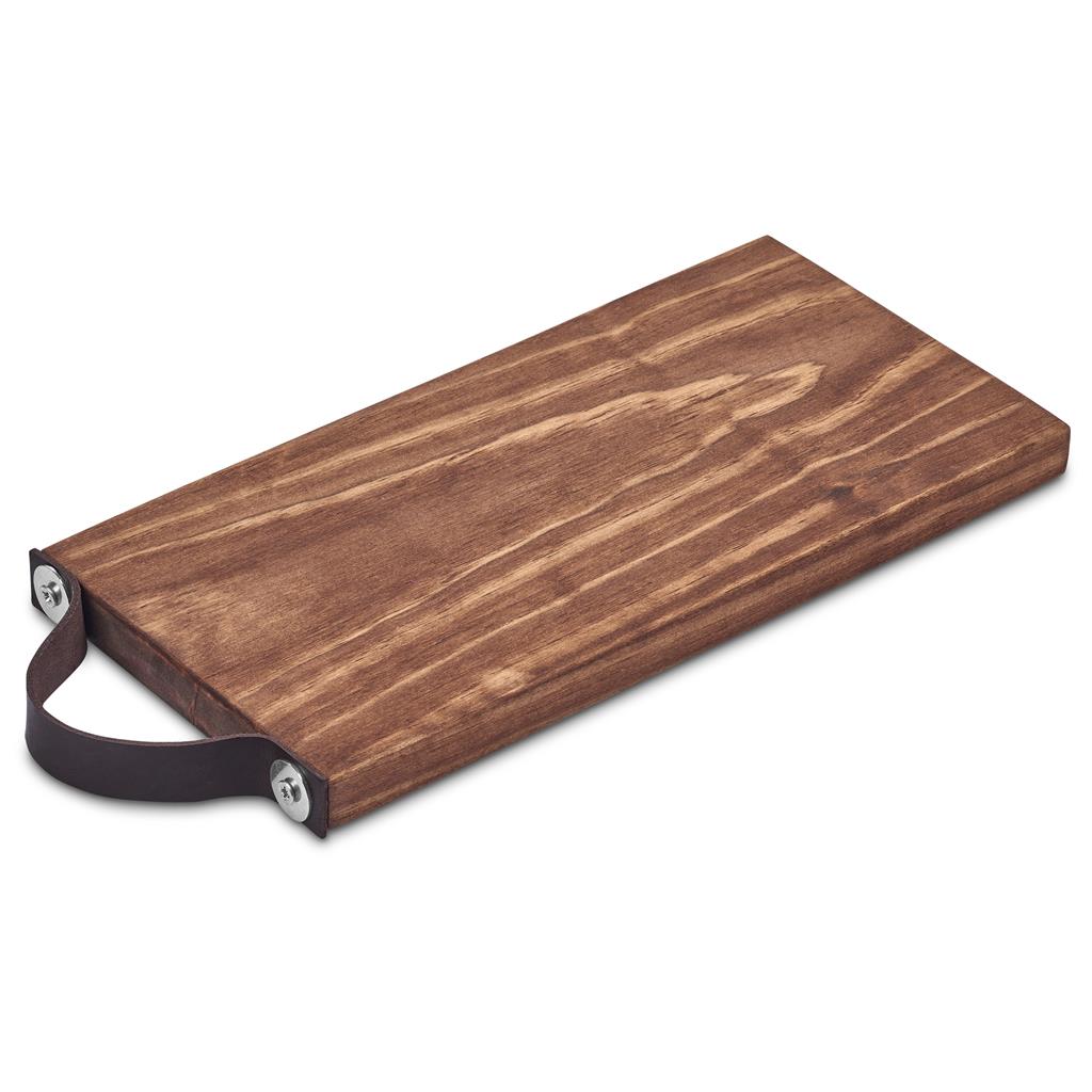 Small Team Time Wooden Tray with Leather Strap