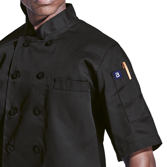 Mens Savona Short Sleeve Chef Jacket