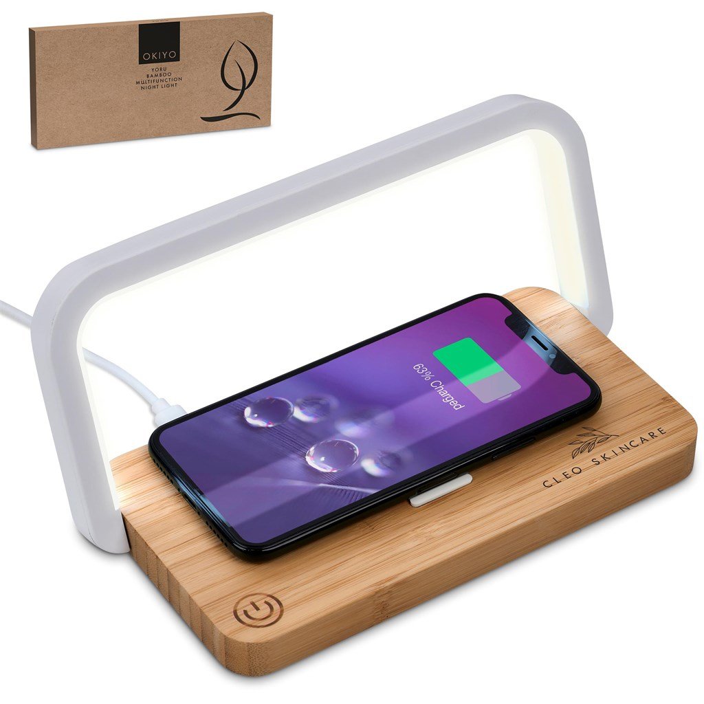 Yoru Bamboo Wireless Charger & Night Light