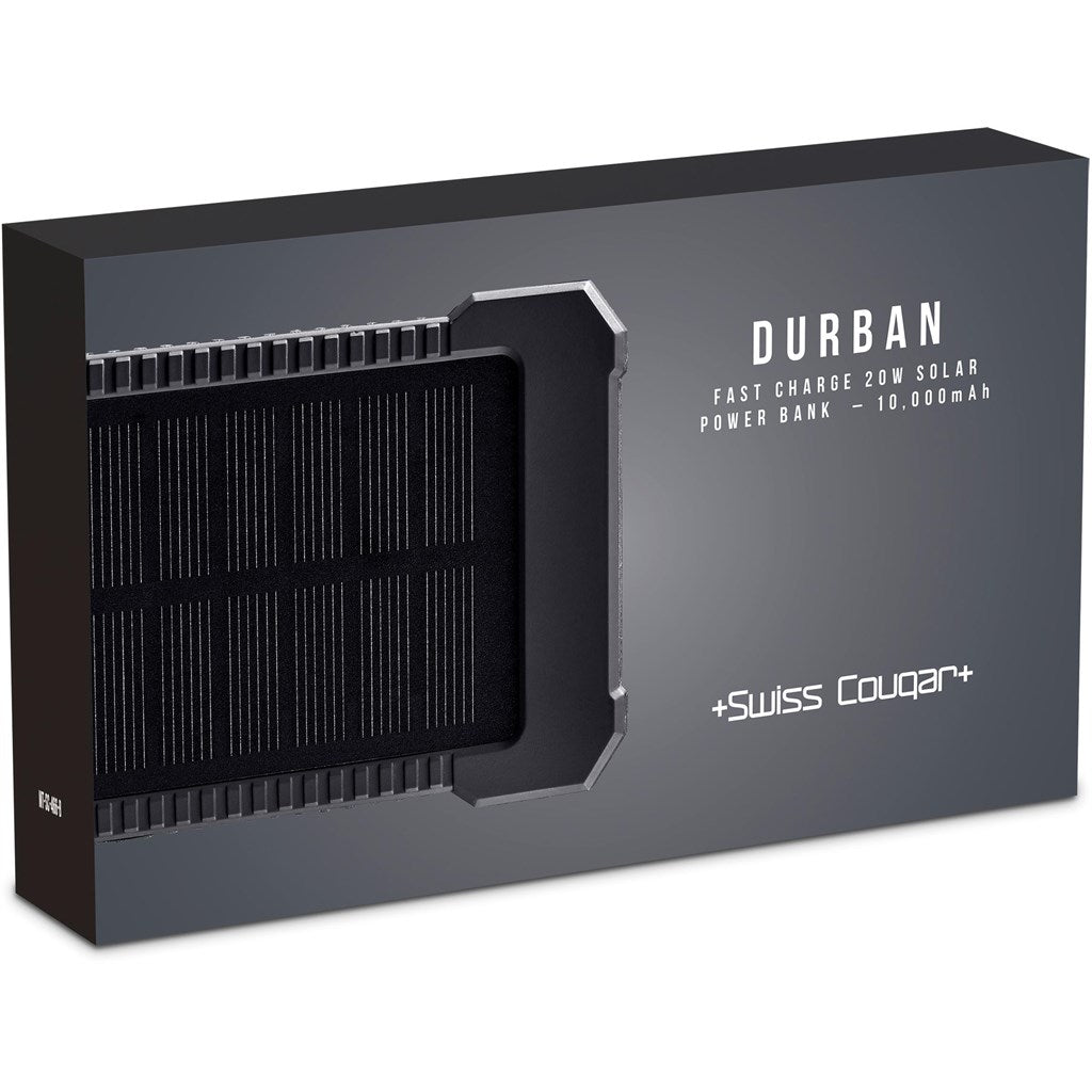 Durban Fast Charge 20W Solar Power Bank -10000mAh