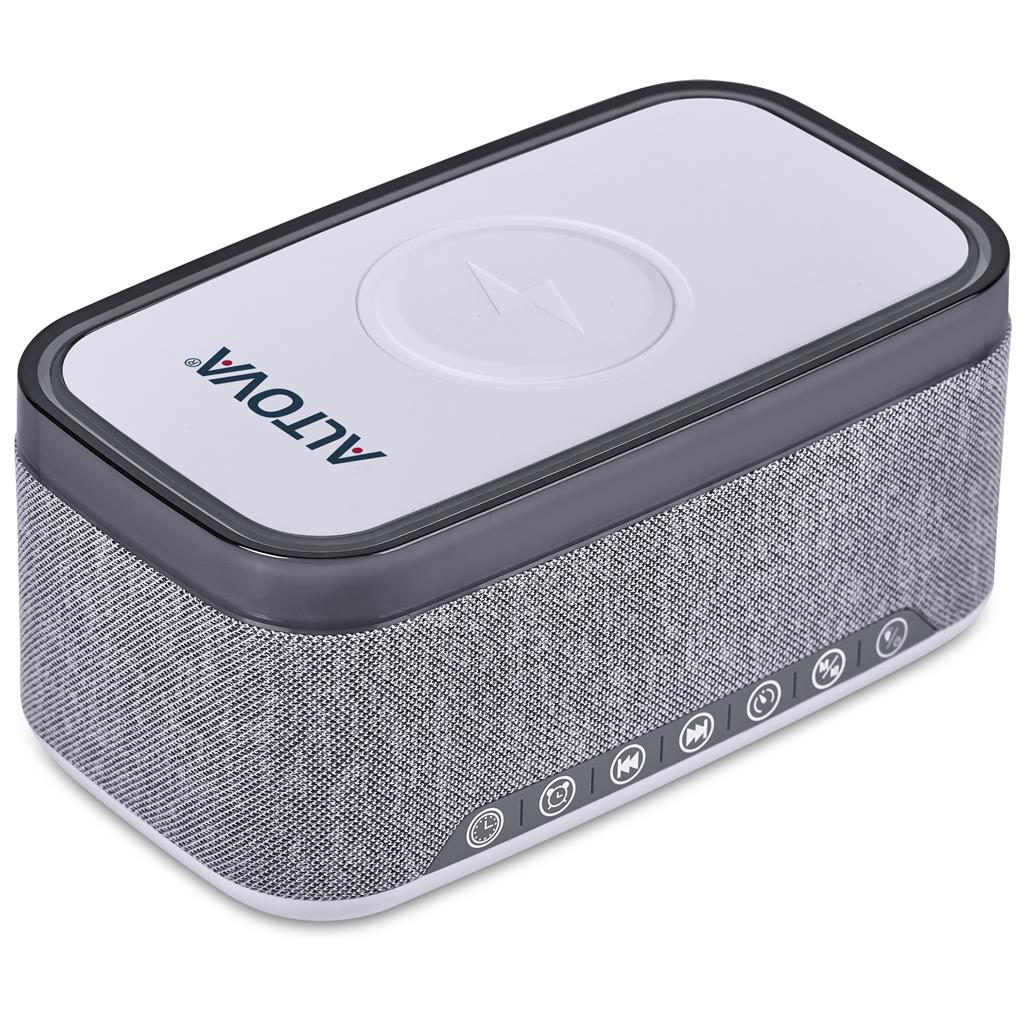 Cumberland 10W Bluetooth Speaker Wireless Charger & Clock