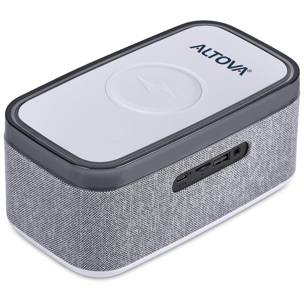 Cumberland 10W Bluetooth Speaker Wireless Charger & Clock