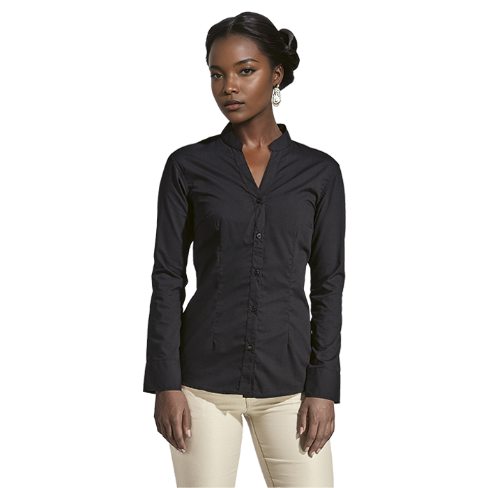 Ladies Barista Blouse Long Sleeve