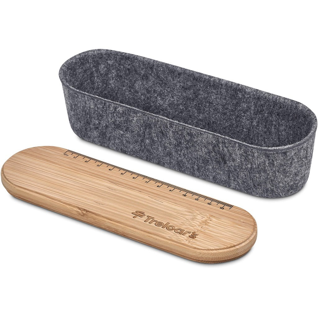 Byoga Recycled PET Felt & Bamboo Stationery Case
