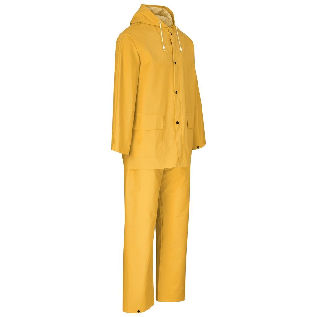 Light Hurricane Rubberised Polyester/PVC Rainsuit - Yellow
