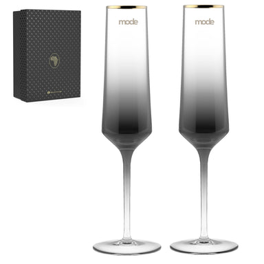 Andy Cartwright Afrique Dusk Champagne Glass Set-Black-BL