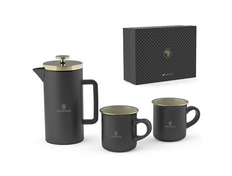 Andy Cartwright Afrique Dusk Coffee Press and Mug Set-Mugs-Black-BL