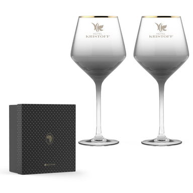 Andy Cartwright Afrique Dusk Wine Glass Set-Black-BL