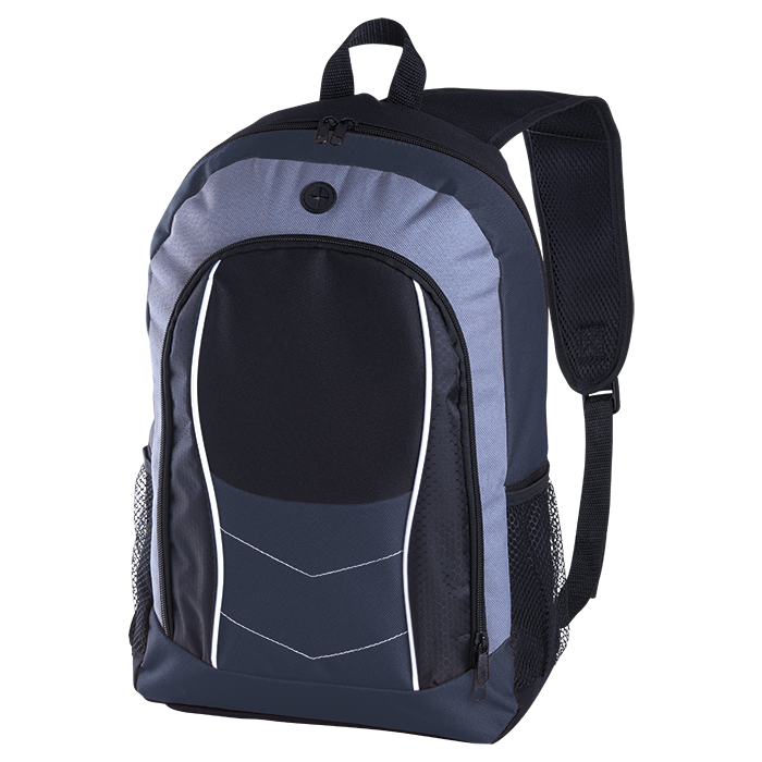 BB0163 - Arrow Design Backpack with Front Flap Navy / STD / Regular - Backpacks